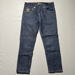 April77 Joey Jeans Womens 25 Blue‎ Overdrive II Raw Denim Slim Fit Made Morocco